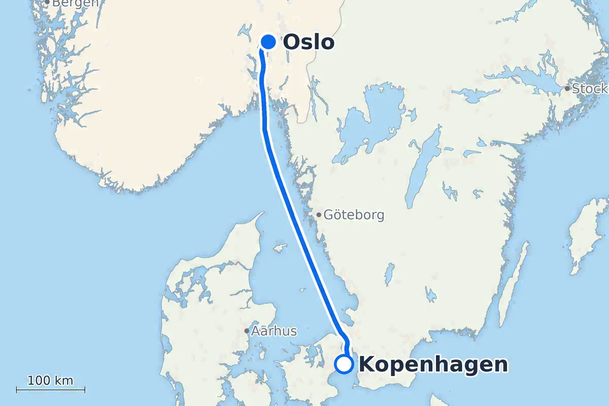 Kopenhagen - Oslo